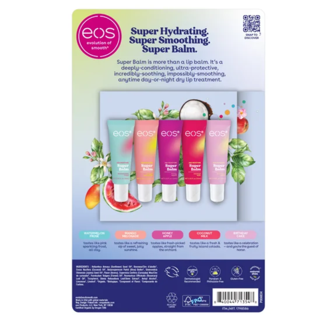 eos Super Balm 24 Hour Moisture, 5 Tubes