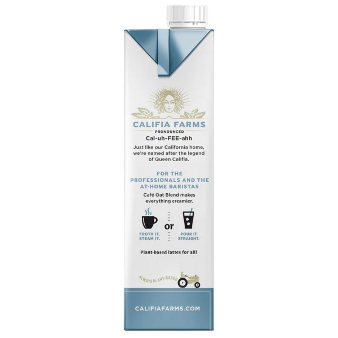 Califia Farms, Cafe Oat Milk, 32 fl oz, 6-Count