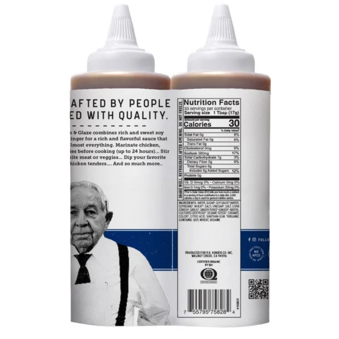 Kinder's Organic Teriyaki Sauce & Glaze, 19.9 oz, 2-count