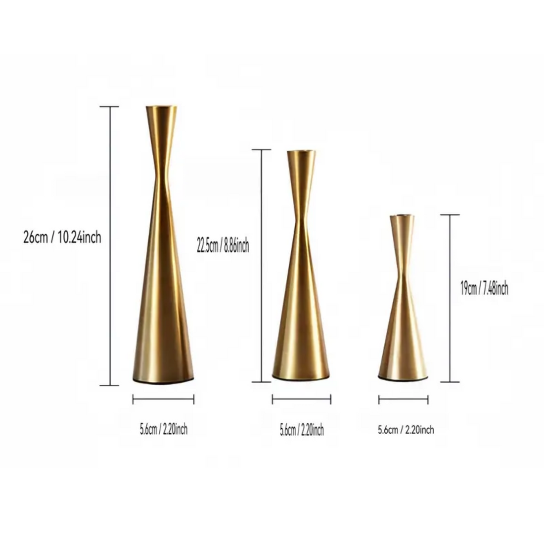 Simple and Elegant Three-Piece Candlestick Set - Zornits