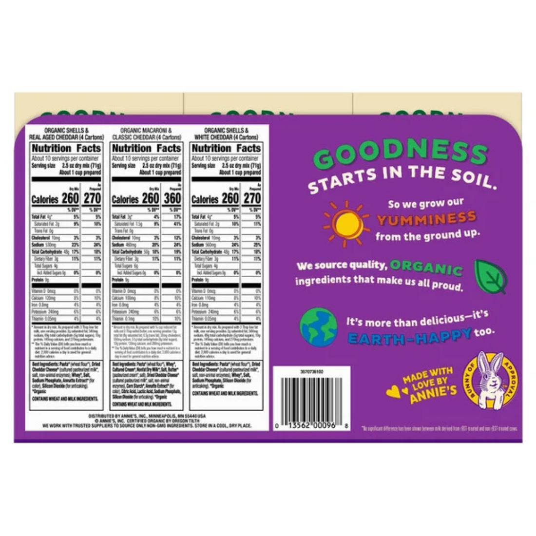 Annie's Organic Homegrown Macaroni & Cheese, Variety Pack, 6 oz, 12-pack