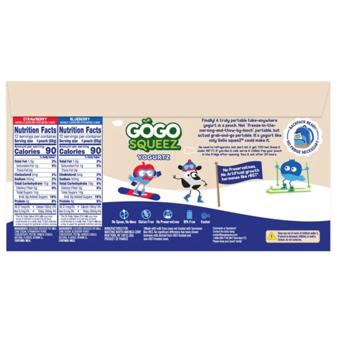 Gogo Squeez Yogurtz, Variety Pack, 24-count