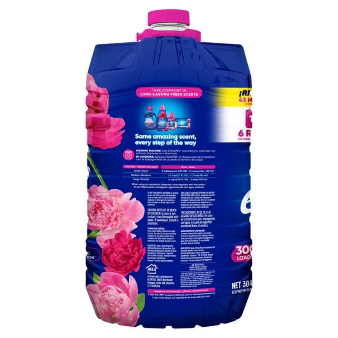 Ensueno Max Fabric Softener 300 Loads, 304 oz