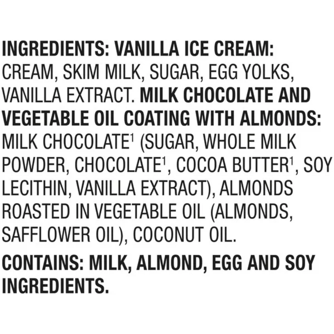 Haagen Dazs Vanilla Milk Chocolate Almond Ice Cream Bars, 3 fl oz, 15-count