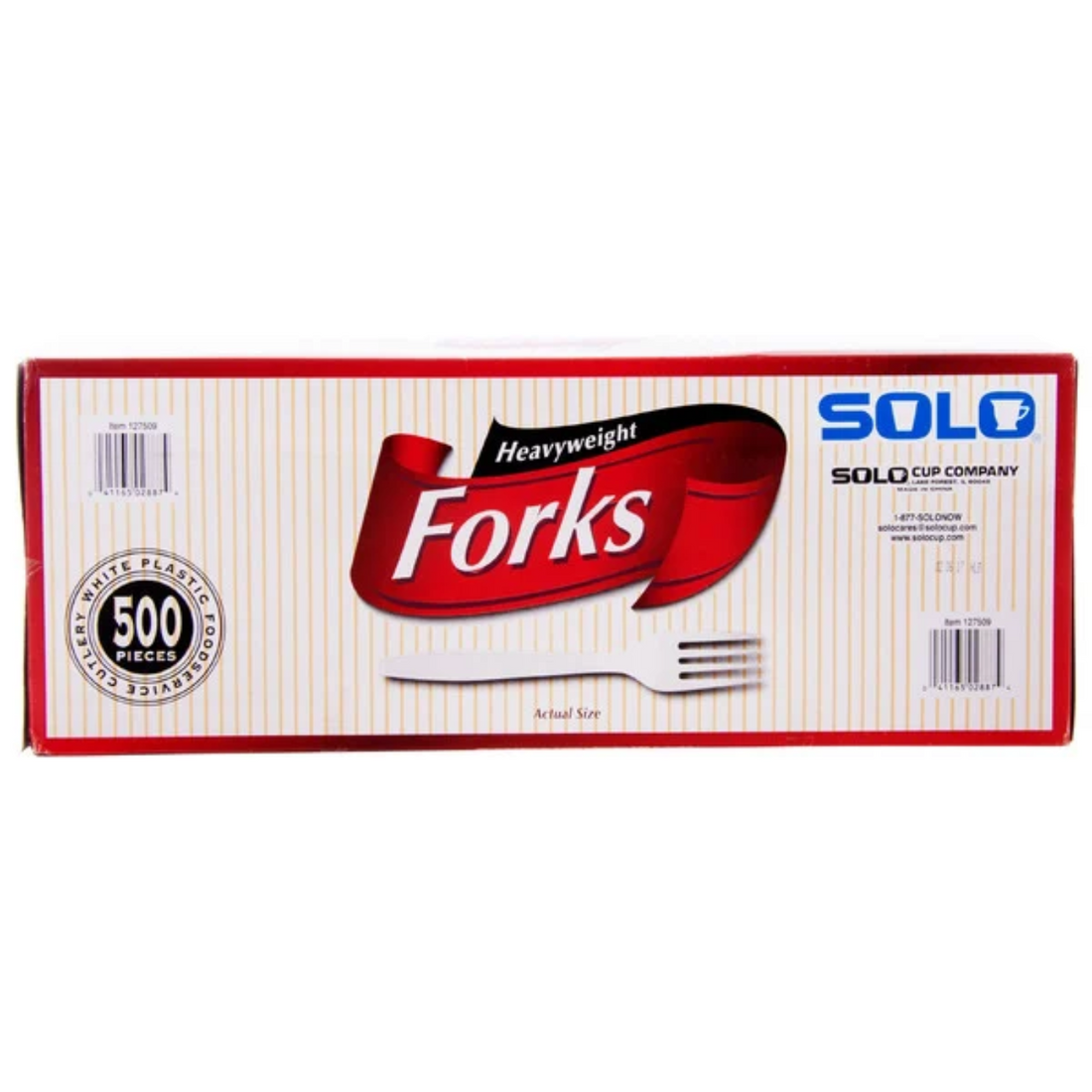 Solo Heavyweight Plastic Fork, White, 500-count