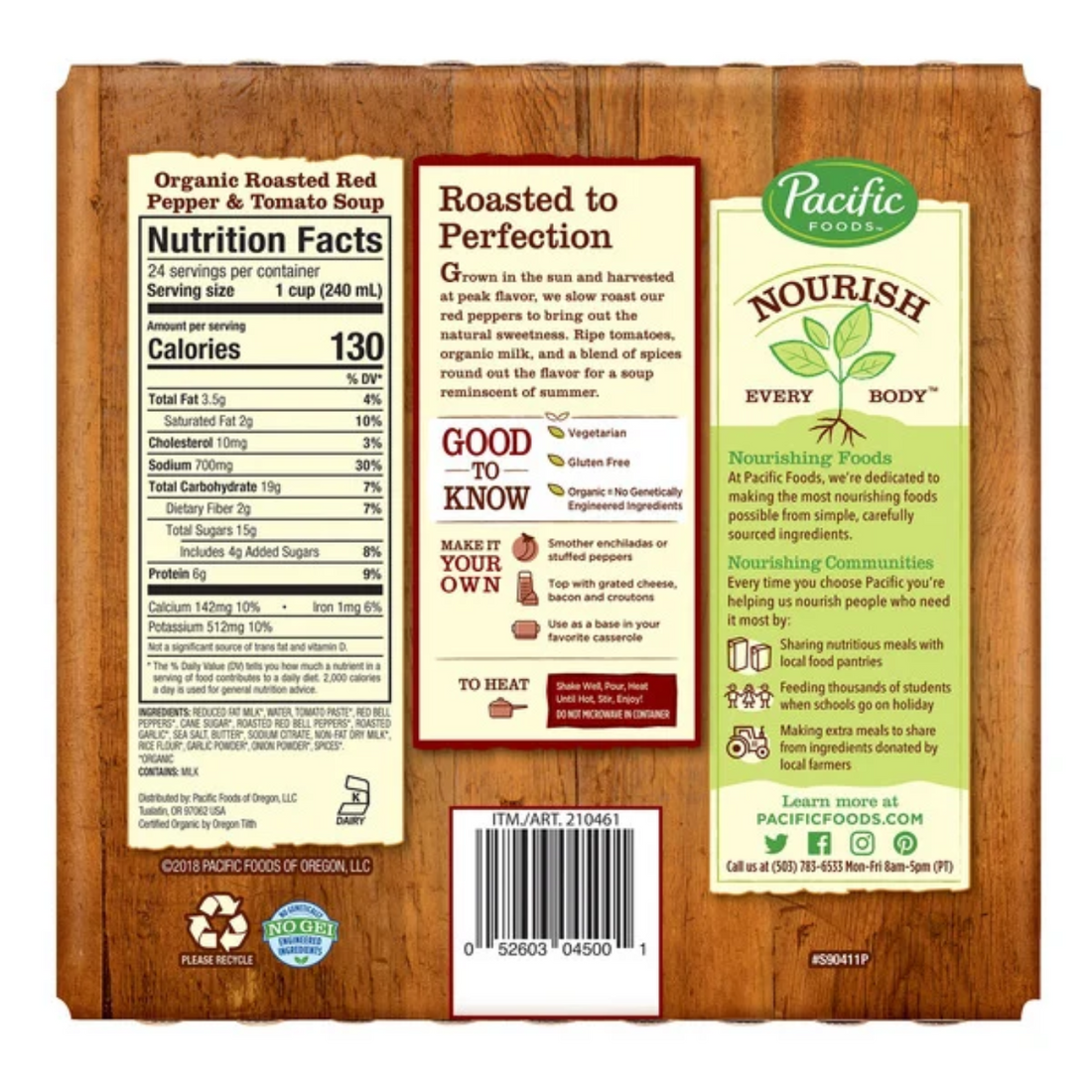 Pacific Foods Organic Red Pepper and Tomato Soup, 32 fl oz, 6-count