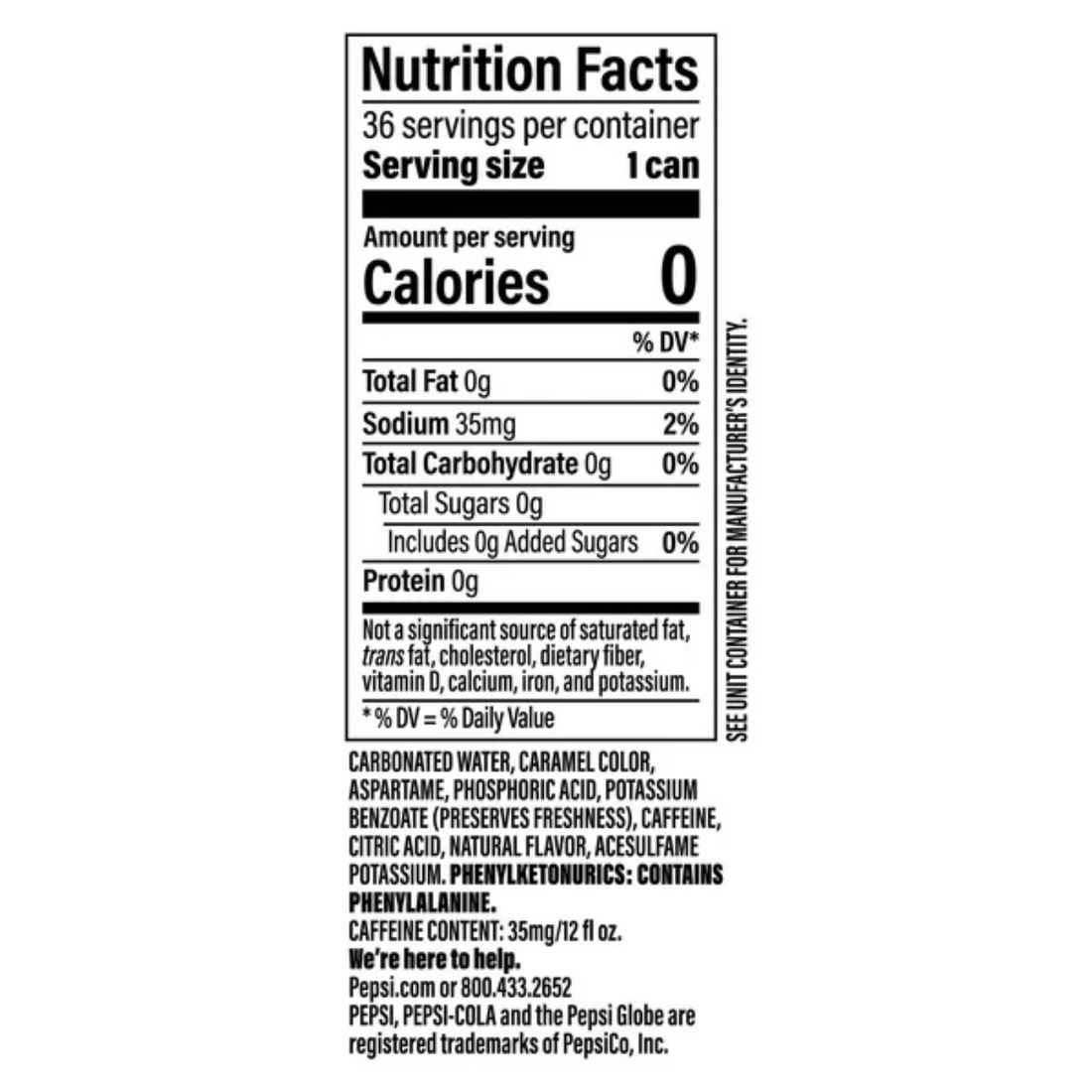 Pepsi-Cola Diet Pepsi, 12 fl oz, 36-count