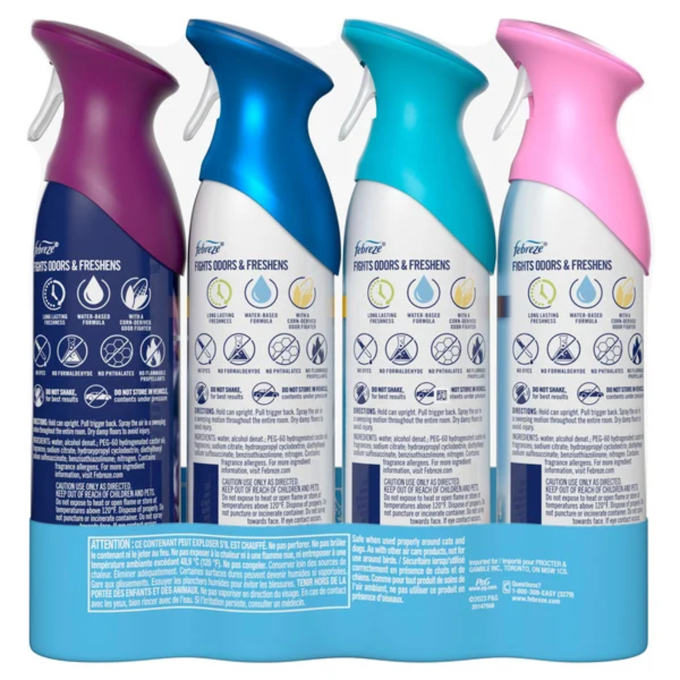Febreze Air Refresher, Variety Pack, 8.8 oz, 4-count, Assorted Scents