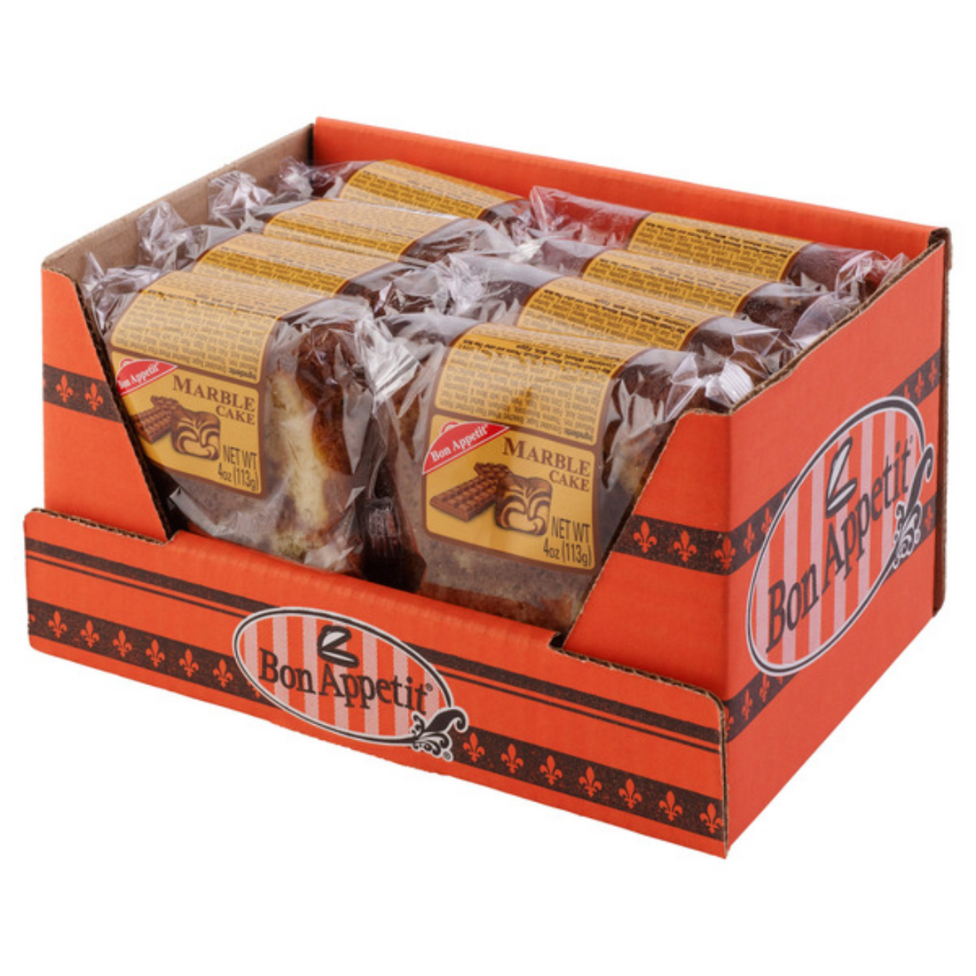 Bon Appetit Marble Cake Slice, 4 oz, 8-count