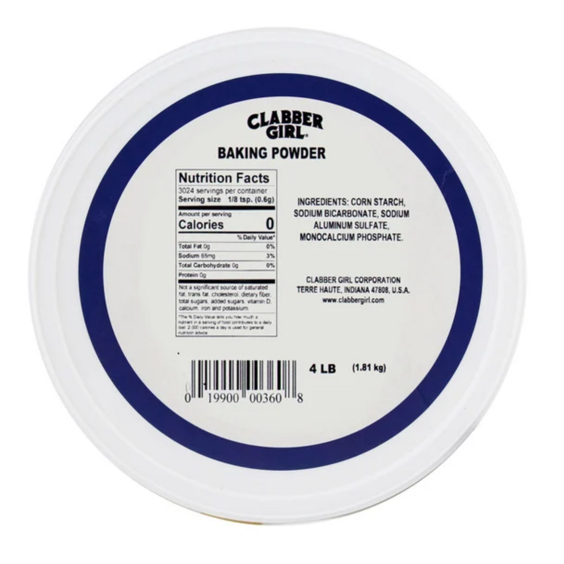 Clabber Girl, Baking Powder, 4 lbs