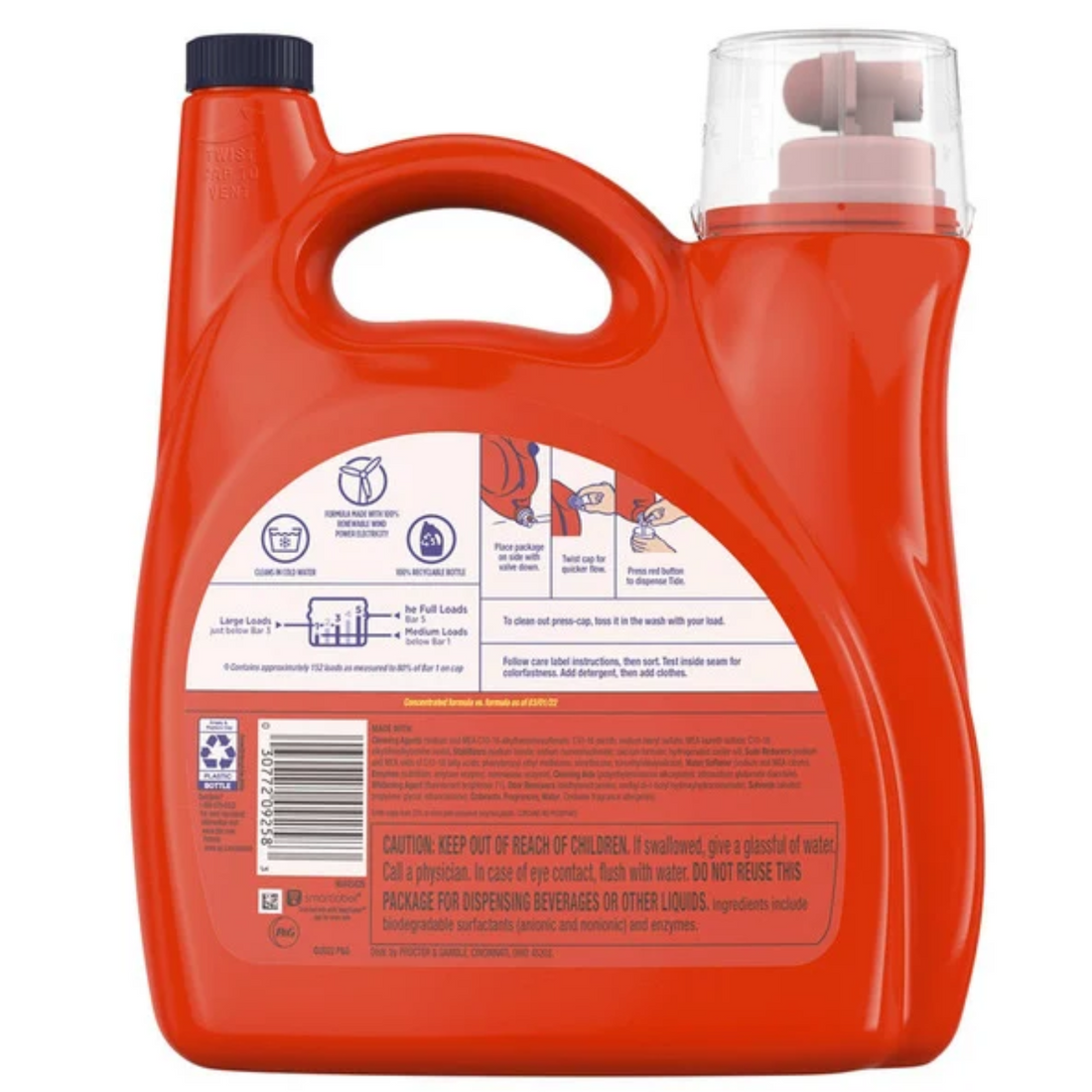 Tide Ultra Concentrated Liquid Laundry Detergent, 152 Loads, 170 fl oz