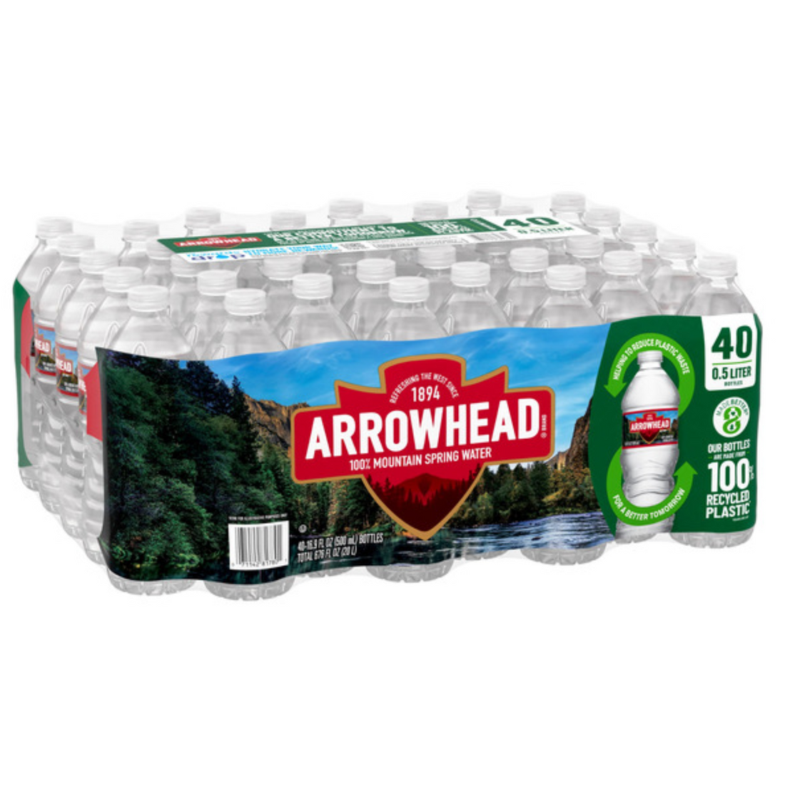 Arrowhead Bottled Water, 16.9 oz, 40-count