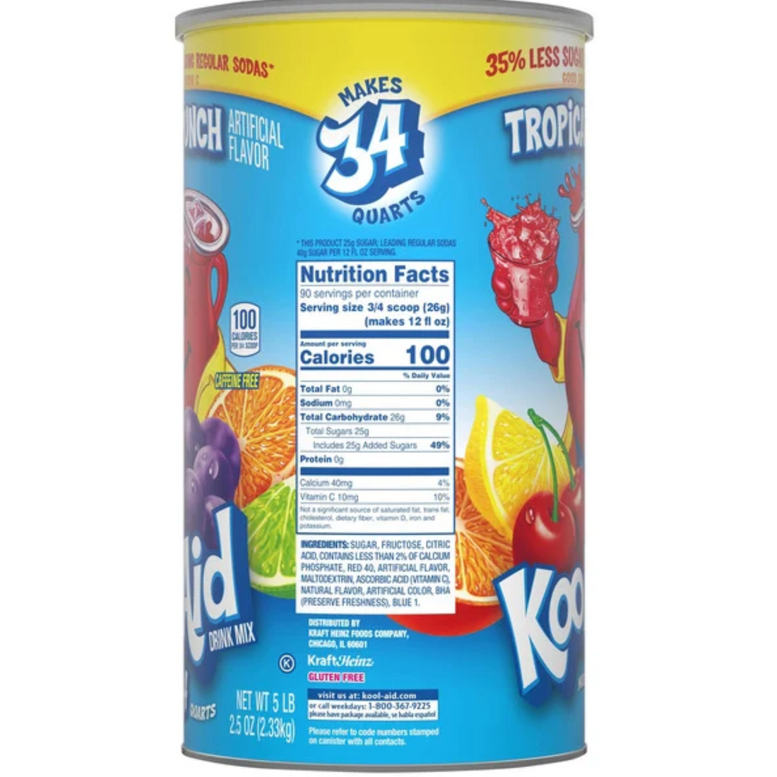 Kool-Aid Tropical Punch Drink Mix, 5 lbs