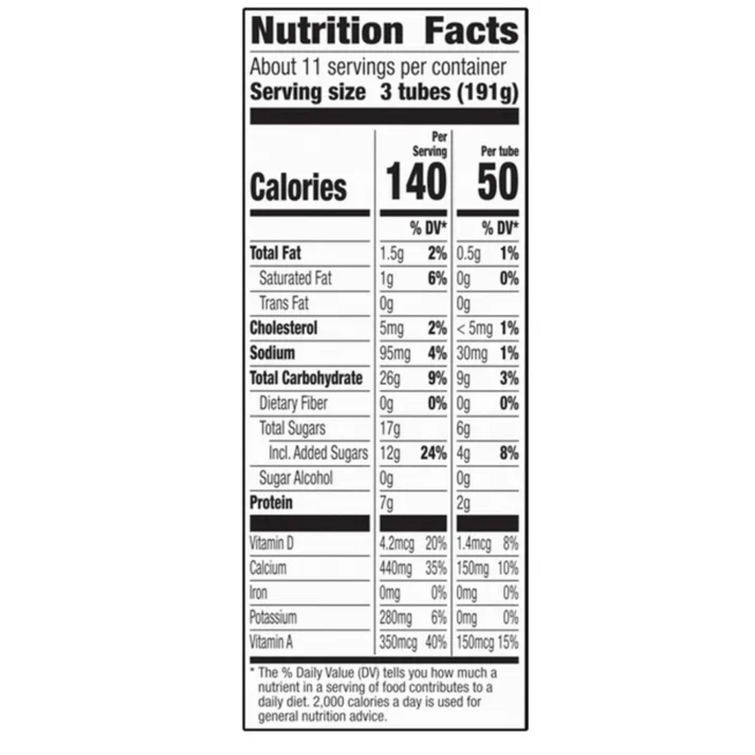 Yoplait Go-Gurt Simple Low Fat Yogurt, Variety, 2.25 oz, 32-count