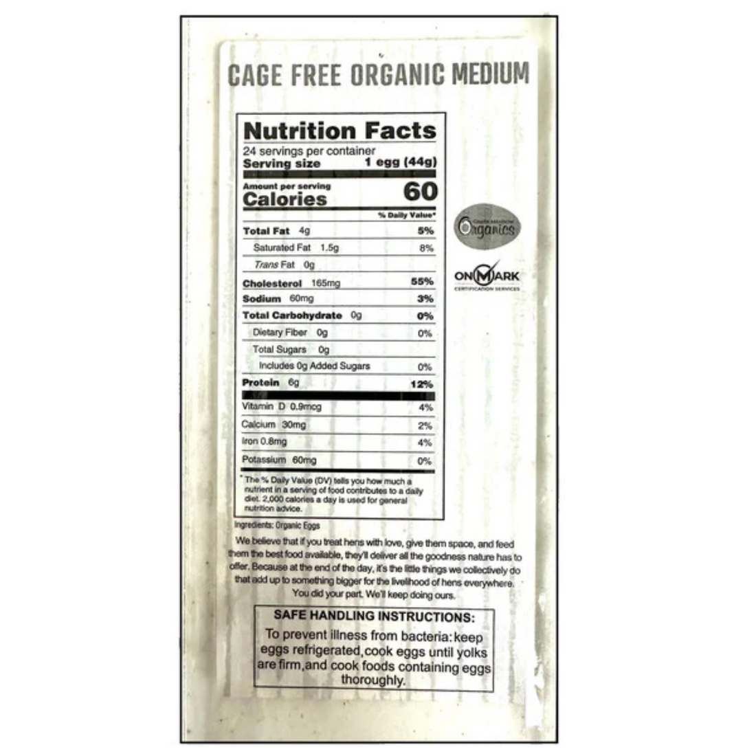 Herbruck's Organic Grade A Eggs, 24-count