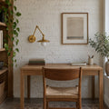 3-Brass Swivel Wall Light with 8" Dome Shade in a room