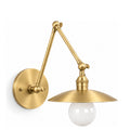 3-Brass Swivel Wall Light with 8" Dome Shade in brushed brass