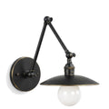 3-Brass Swivel Wall Light with 8" Dome Shade in antique black
