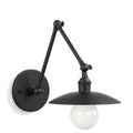 3-Brass Swivel Wall Light with 8" Dome Shade in matt black