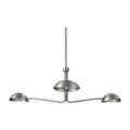 3-Light Brass Sputnik Vintage Round Spider Dome Chandelier Fixture in brushed chrome