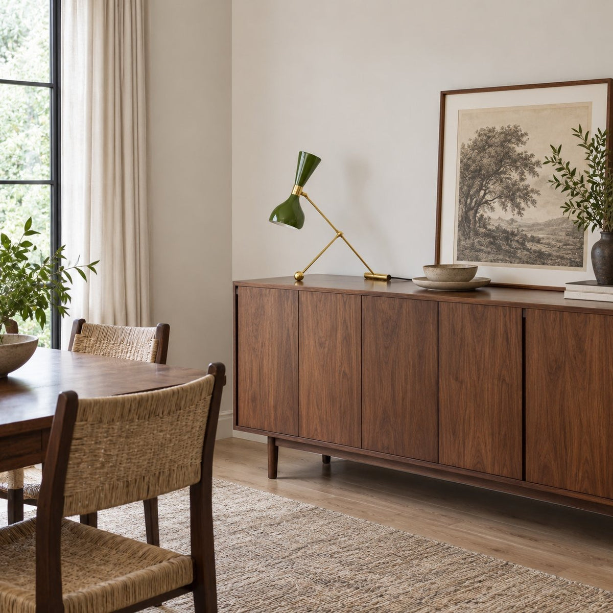 Handcrafted Brass Table Lamp – Elegant and Customizable Lighting in a room