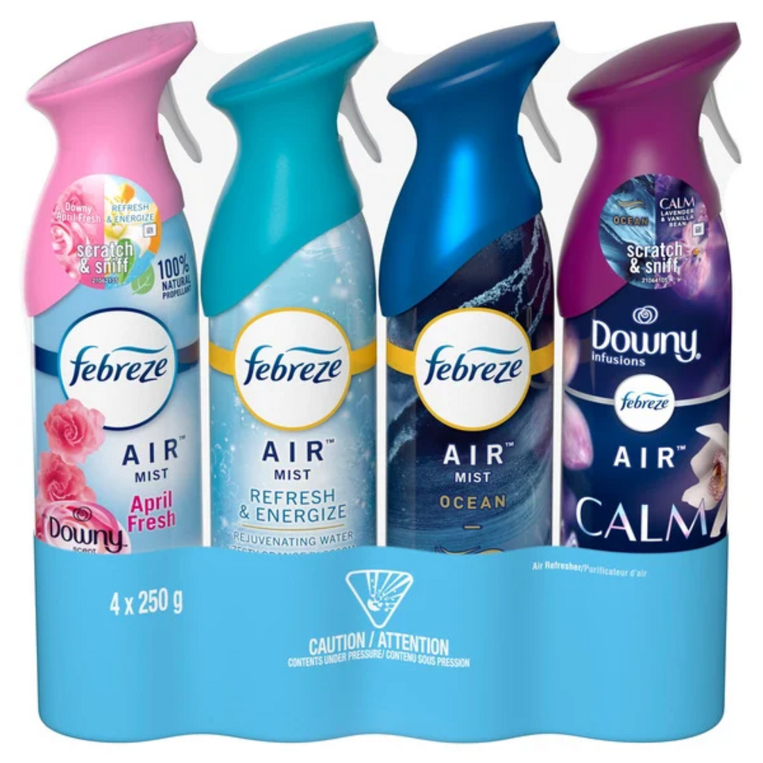 Febreze Air Refresher, Variety Pack, 8.8 oz, 4-count, Assorted Scents