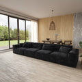 Urban Sectional Sofa, Pet-Friendly Cloud Velvet Sleepers 4-Seaters