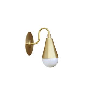 Handcrafted Brass Wall Sconce – Compact Dome Design