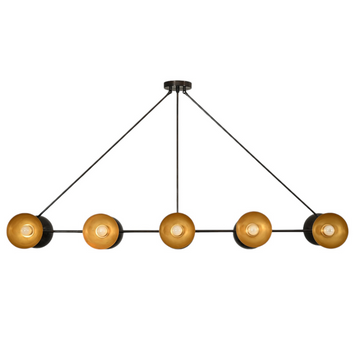 Large Handmade Ten-Light Brass Sputnik Dining Chandelier