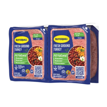 Butterball Ground Turkey 93% Lean 7% Fat, 1.7 lb, 4-count