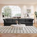 Sky Classic Linen Cloud Sofa, Linen Sectional Sofa Slipcovers - Replacement Covers Only, Black