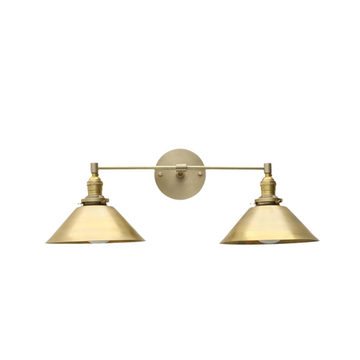 Mid-Century Wall Sconce - 1950s Italian Style Brass Light Fixture