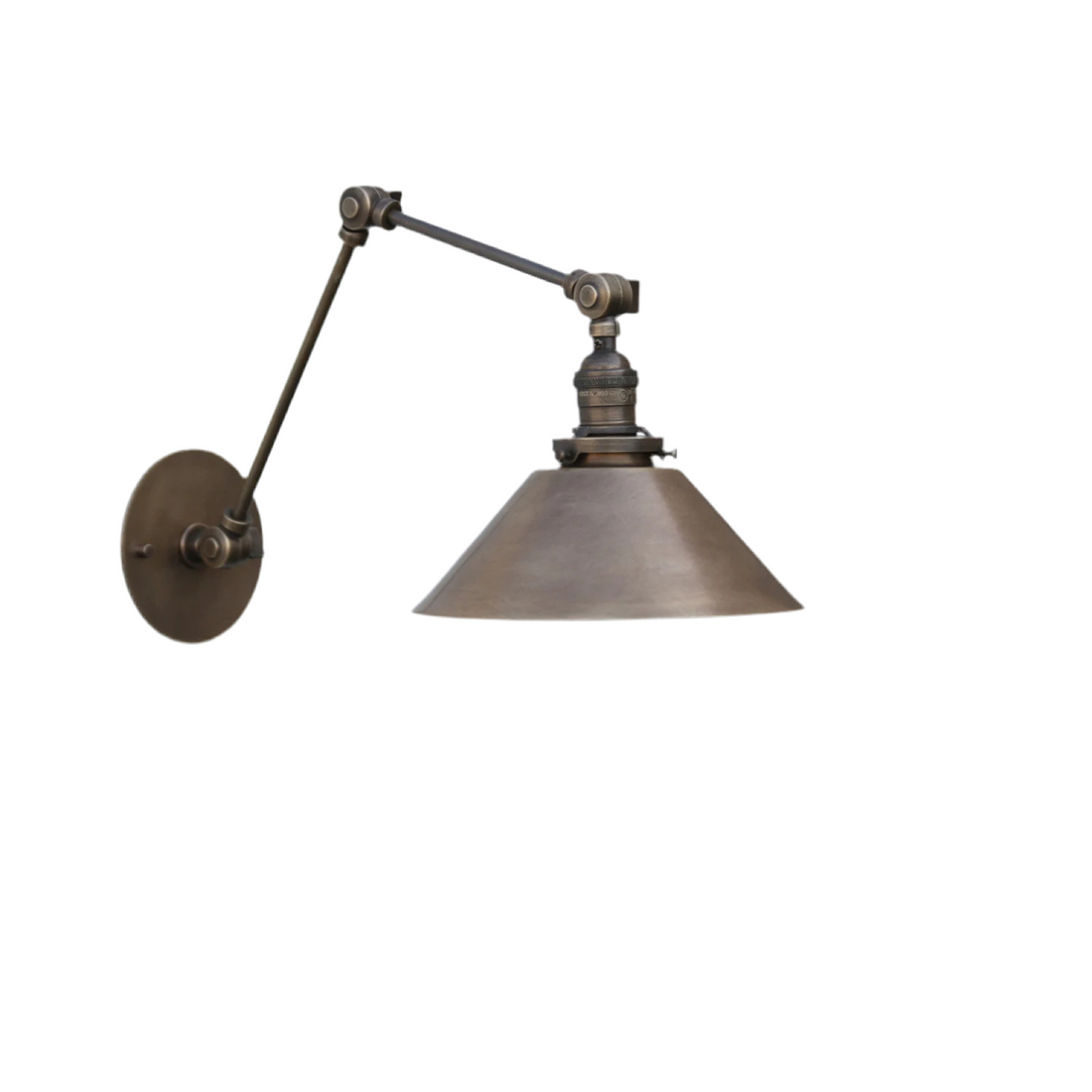 Industrial Style Brass Wall Sconce Light with Adjustable Swivels