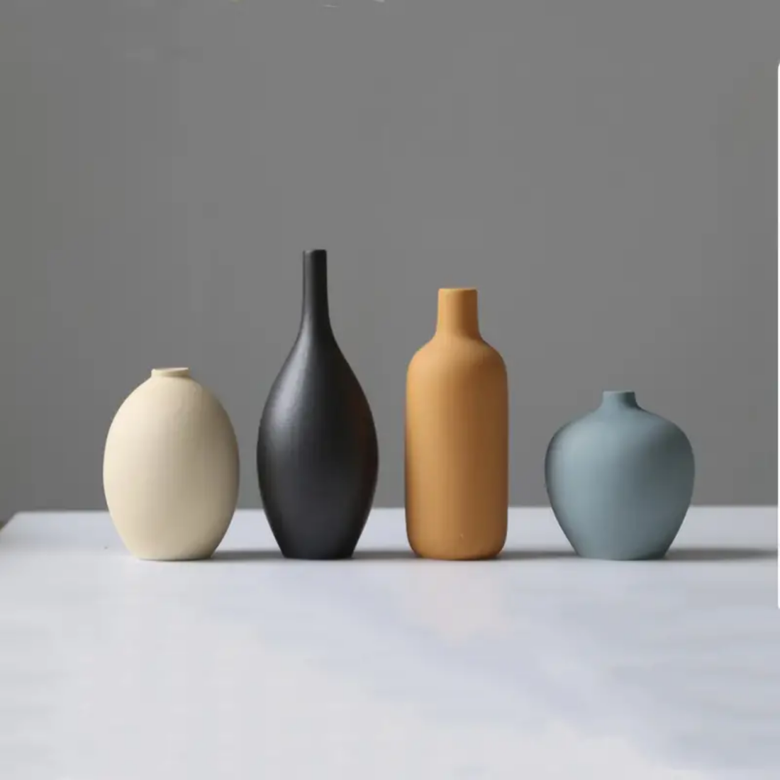 Set of 4 Small Ceramic Vases - Zornits