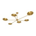 6-Light Brass Sputnik Chandelier – Vintage Starburst Design in brushed brass