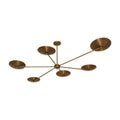 6-Light Brass Sputnik Chandelier – Vintage Starburst Design in antique brass
