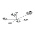 6-Light Brass Sputnik Chandelier – Vintage Starburst Design in polished chrome