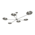 6-Light Brass Sputnik Chandelier – Vintage Starburst Design in brushed chrome