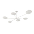 6-Light Brass Sputnik Chandelier – Vintage Starburst Design in matte white