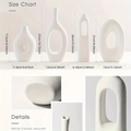 4-Piece White Ceramic Boho Vase Set - Zornits