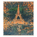 Eiffel Tower Handmade Woolen Carpet, full view on a white background