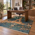 Eiffel Tower Handmade Woolen Carpet in a home office