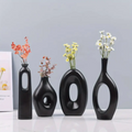 4-Piece White Ceramic Boho Vase Set - Zornits