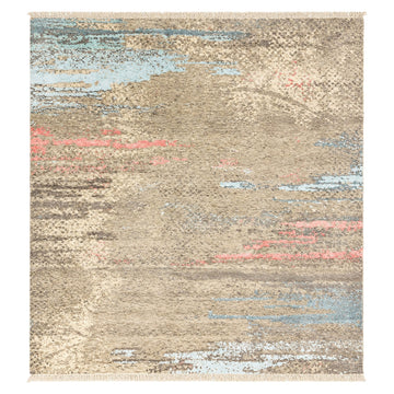 Illusion Premium Quality Modern Designer Abstract for Living Room Rug, full view on a white background