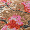 Natural Forest theme Colorful rug for your bedroom, close up of the texture