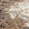 Natural Moon Theme Tree of life hand Knotted High Quality Wool Rug, close up of the texture