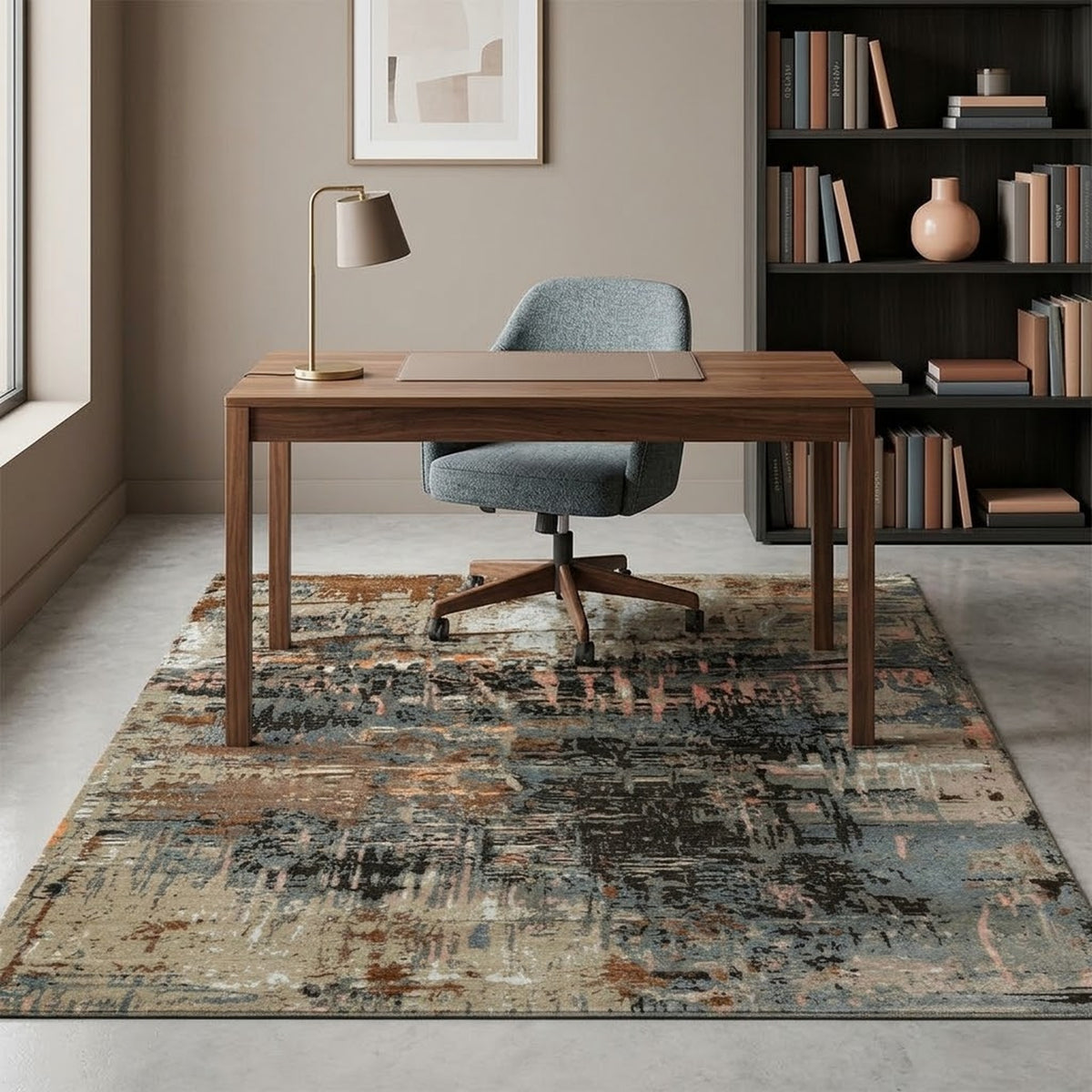 Uvenuti Premium Quality Abstract Designer Rug in a home office