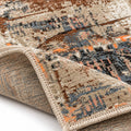 Uvenuti Premium Quality Abstract Designer Rug, folded corner showing the back