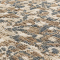 Zebra Pattern Ivory Brown hand knotted Large Area Rug For Living Room, close up of the texture