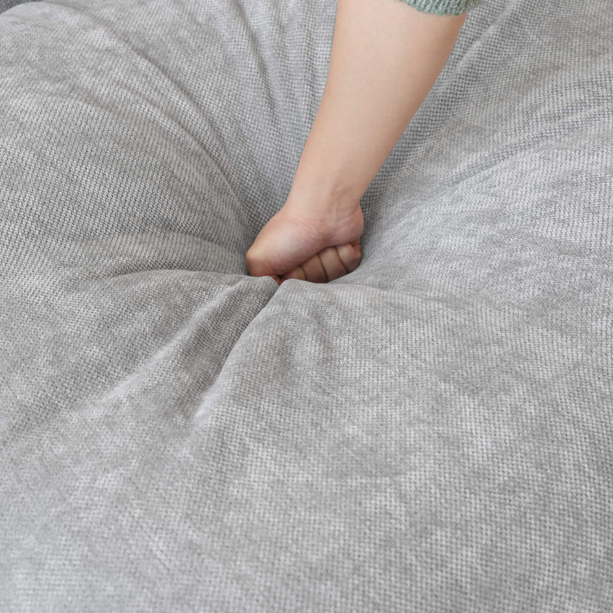 Sky Cloud Slope Sectional Sofa, Modular Comfort Linen L-Shaped Sectional 4-Seater